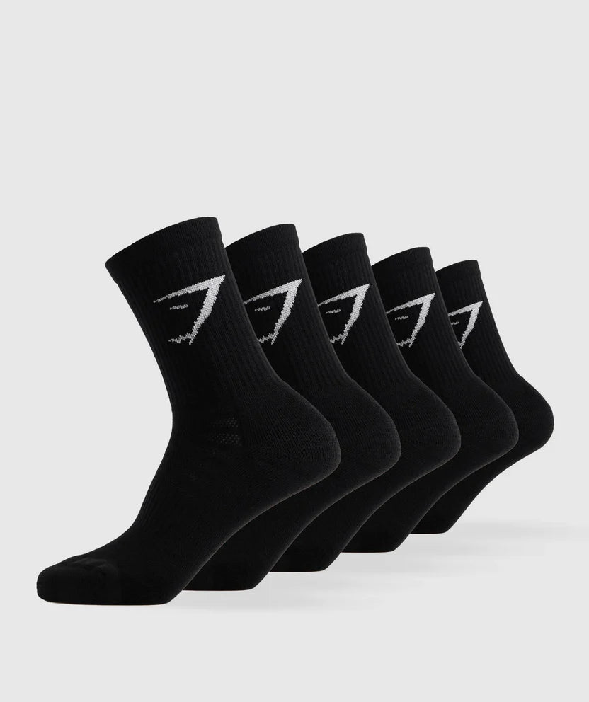 CHAUSSETTES Crew Socks 5pk Gymshark
